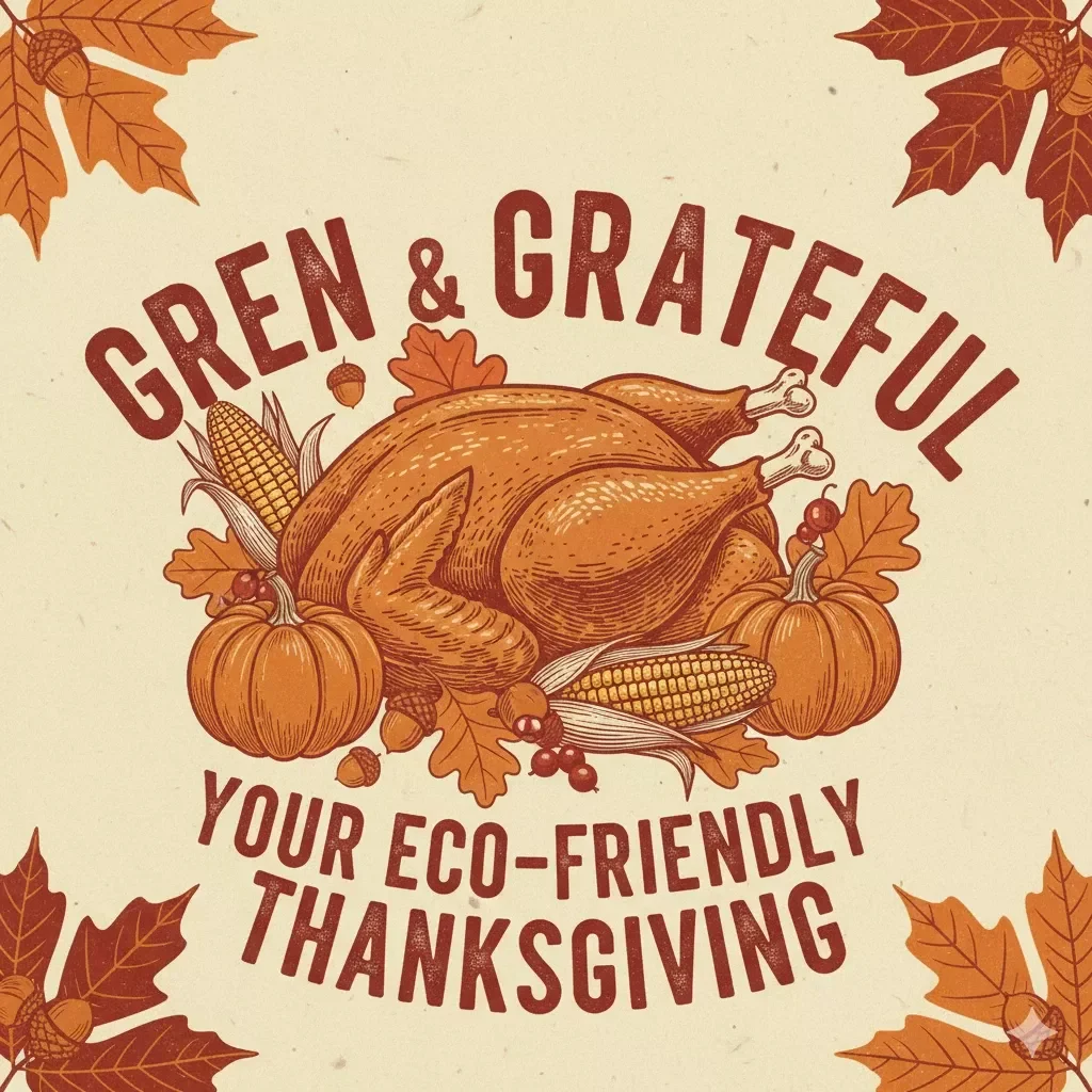 Green & Grateful: Your Eco-Friendly Thanksgiving | Sustainable Holiday Guide | Zero Waste Feast & Green Living eBook | Digital Download