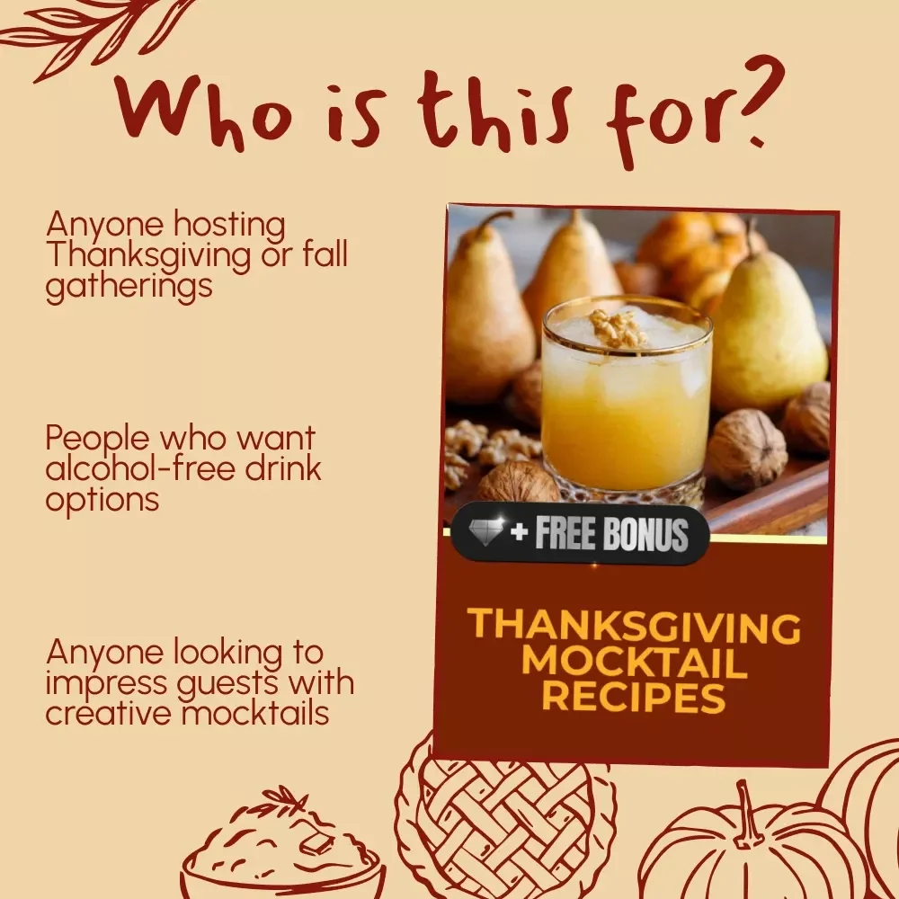 Thanksgiving Mocktail Recipes | Festive Non-Alcoholic Drinks eBook | Holiday Drink Ideas | Family-Friendly Fall Beverages | Cozy Autumn Party Drinks | Digital Download Guide
