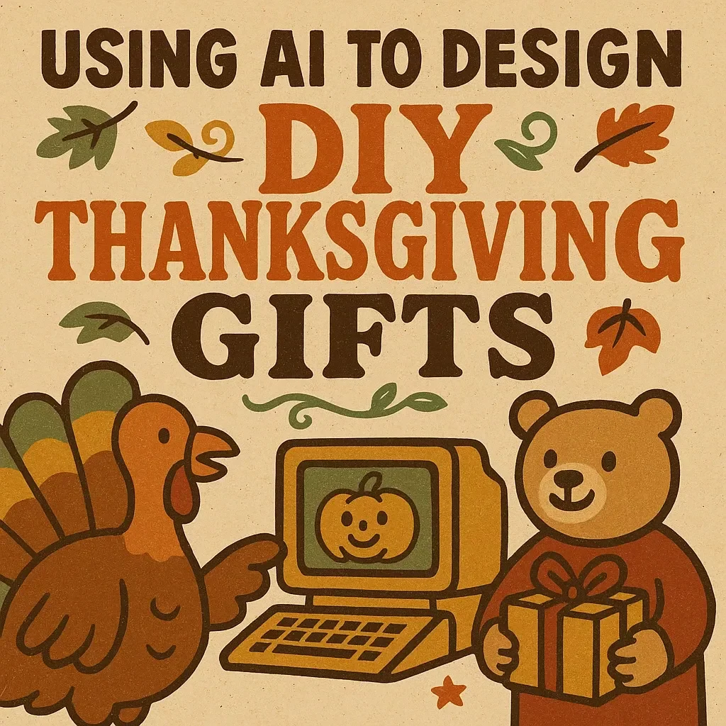 Using AI to Design DIY Thanksgiving Gifts – Printable Digital Guide for Creative Makers | AI Prompts for Making DIY Thanksgiving Gifts | Learn How to Use Artificial Intelligence for Handmade Holiday Ideas