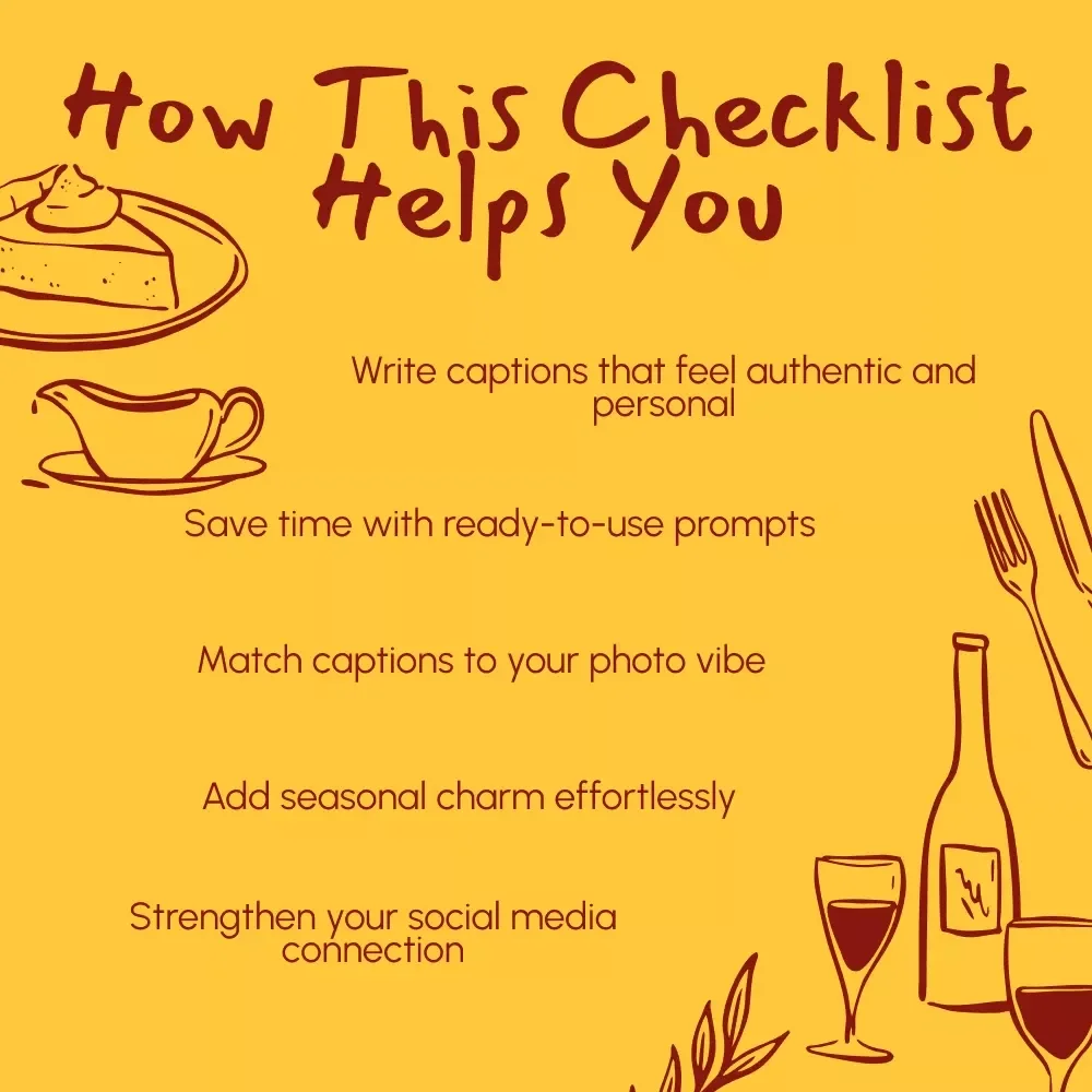 Couples’ Thanksgiving Caption Magic | Romantic Fall Instagram Caption Ideas | Cozy Autumn Love Quotes & Funny Couple Captions for Thanksgiving Photos | Digital Download eBook Guide