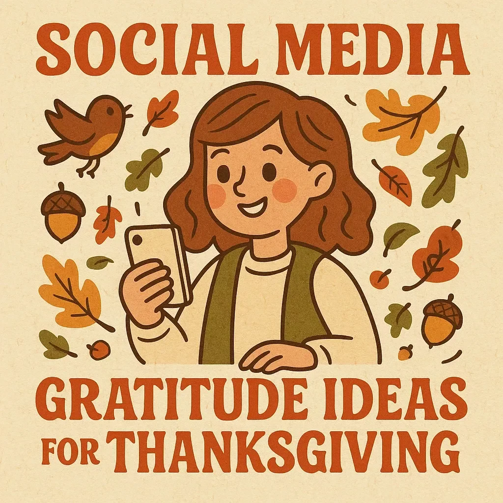 Social Media Gratitude Ideas for Thanksgiving | What to Post on Thanksgiving About Gratitude | Digital eBook for Creators, Coaches & Small Businesses