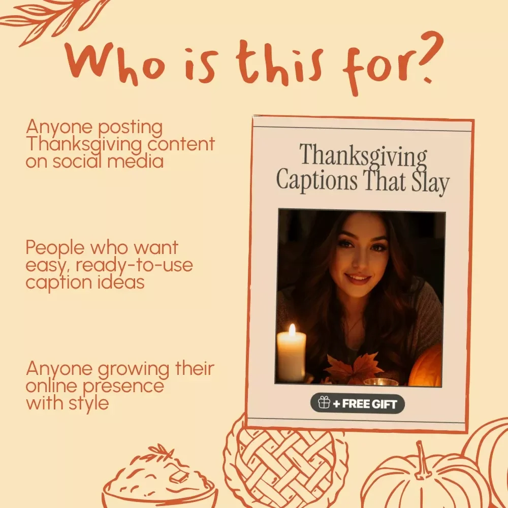 Thanksgiving Captions That Slay | Best Instagram Captions for Thanksgiving | Digital Guide for Funny, Grateful & Foodie Posts