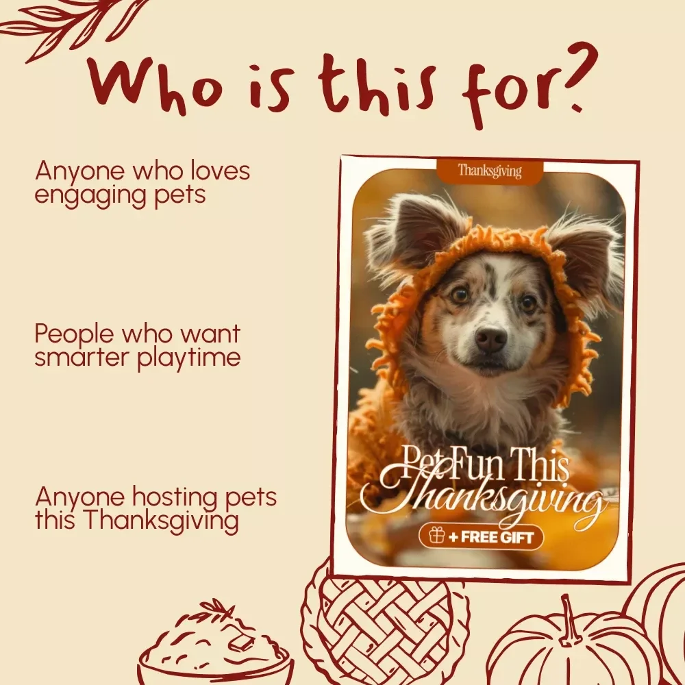 Pet Fun This Thanksgiving | AI Ideas for Thanksgiving Pet Games and Activities | Interactive Pet Play Guide, eBook & Checklist for Safe Holiday Fun