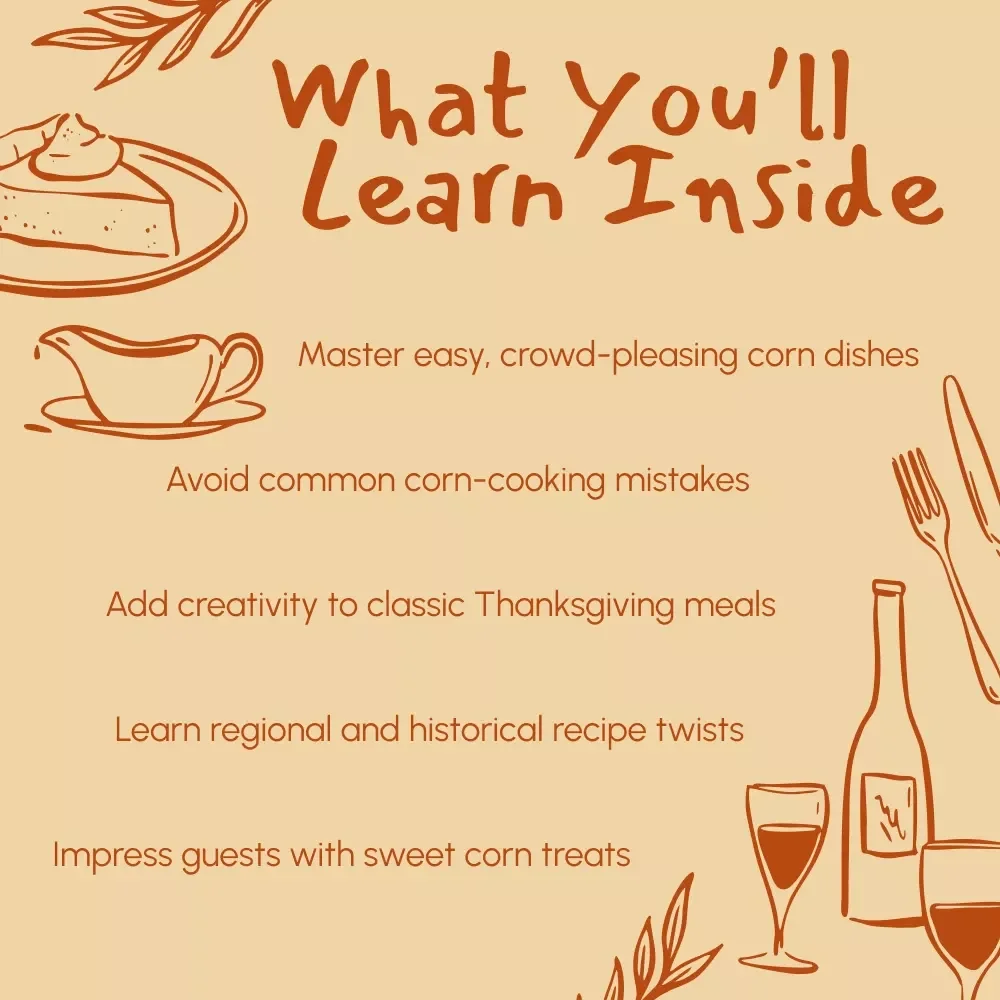 Corn Recipes to Brighten Your Thanksgiving Table | Harvest-Inspired Guide for Delicious Corn Dishes, Sides & Desserts | Digital Download for Home Cooks & Holiday Hosts | Perfect Corn Recipes for Thanksgiving