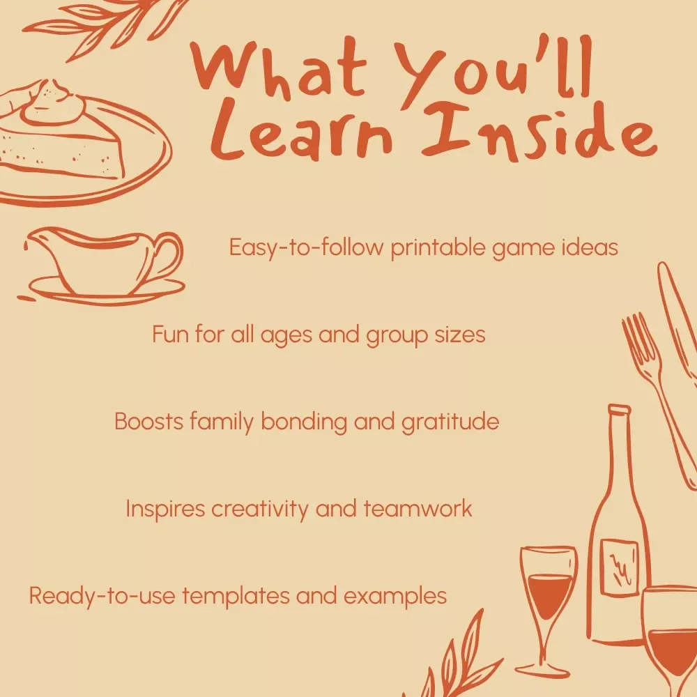 Creative Games and Challenges for Thanksgiving | Fun Thanksgiving Games or Challenges eBook for Families, Friends & Virtual Gatherings