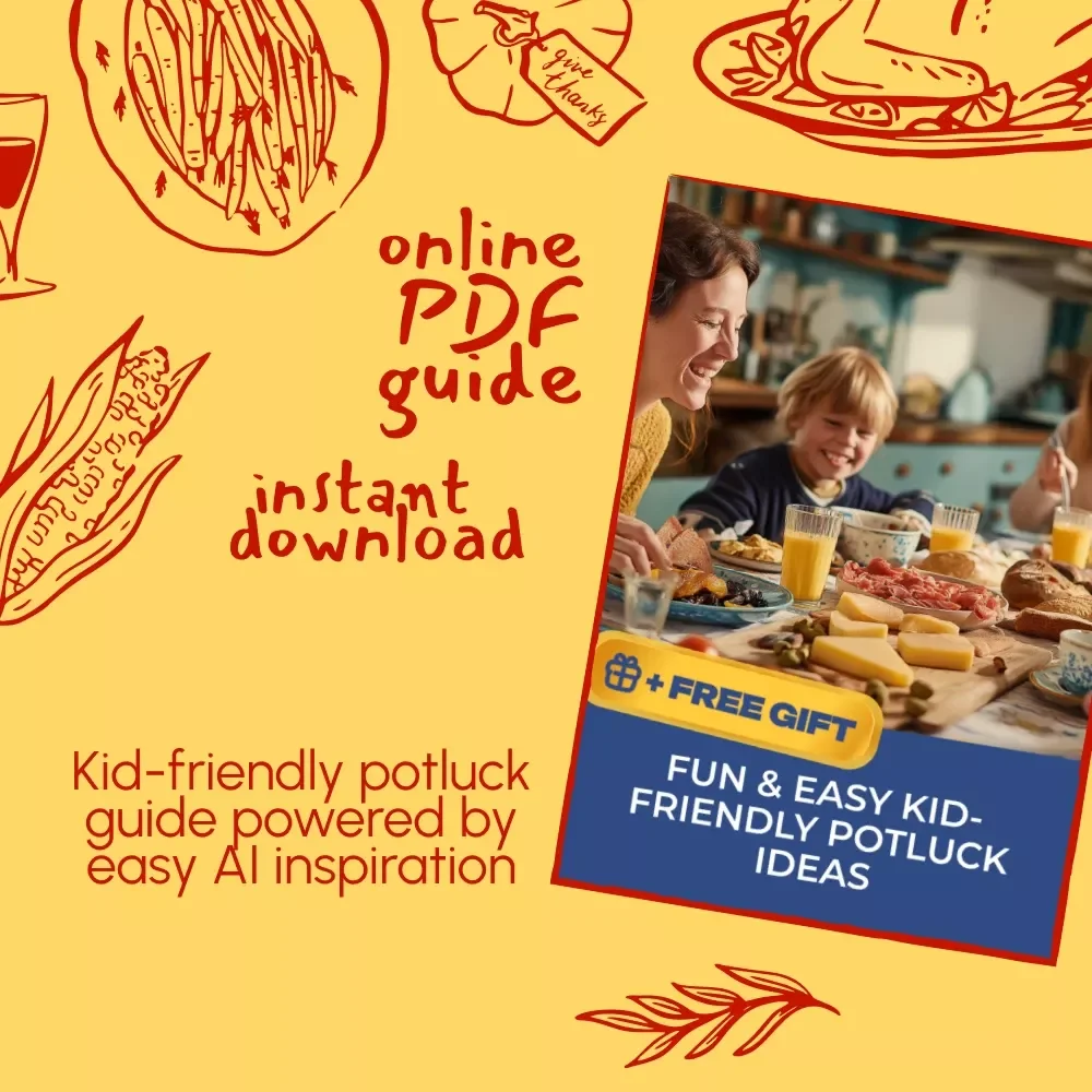 Fun & Easy Kid-Friendly Potluck Ideas | Printable Digital Guide for Parents, Teachers & Busy Hosts | How to Ask AI for Kid-Friendly Potluck Ideas eBook & Checklist