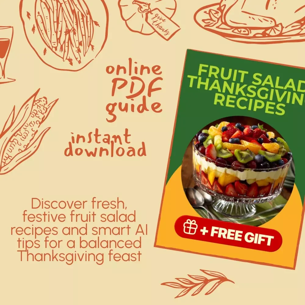 Fruit Salad Thanksgiving Recipes | Holiday eBook for Fresh & Festive Meals | Digital Download Guide with Simple Recipes, Healthy Ideas & AI Menu Planning Tips