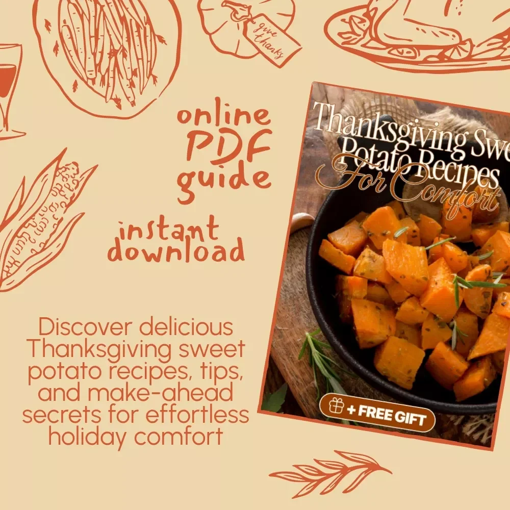 Thanksgiving Sweet Potato Recipes for Comfort | Holiday eBook | Sweet Potato Casserole, Pie & Side Dish Ideas | Digital Download Cookbook & Recipe Guide