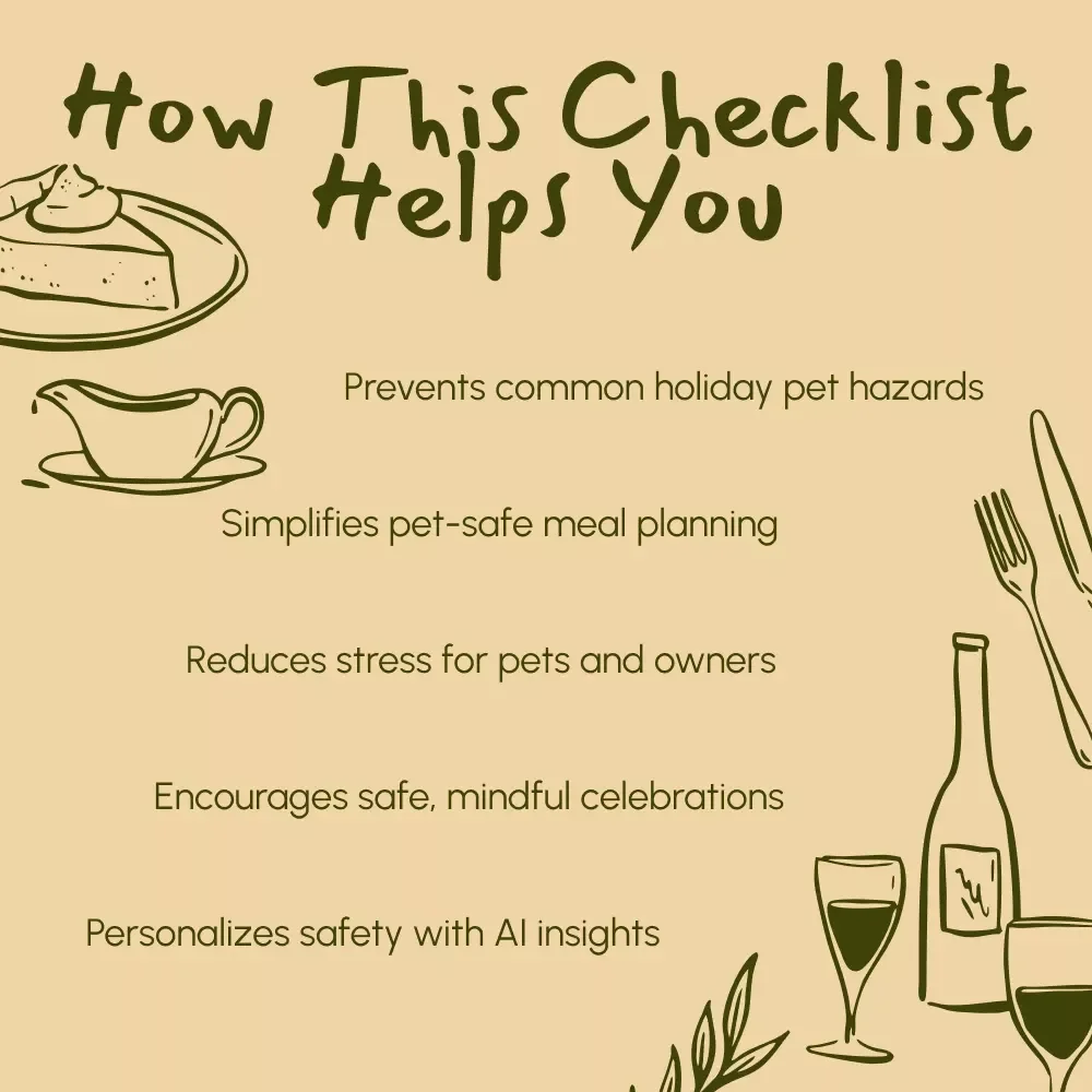 Thanksgiving Pet Safety Checklist | Printable Holiday Guide for Pet Owners | Digital Download | Thanksgiving Pet Safety Tips for Dogs & Cats