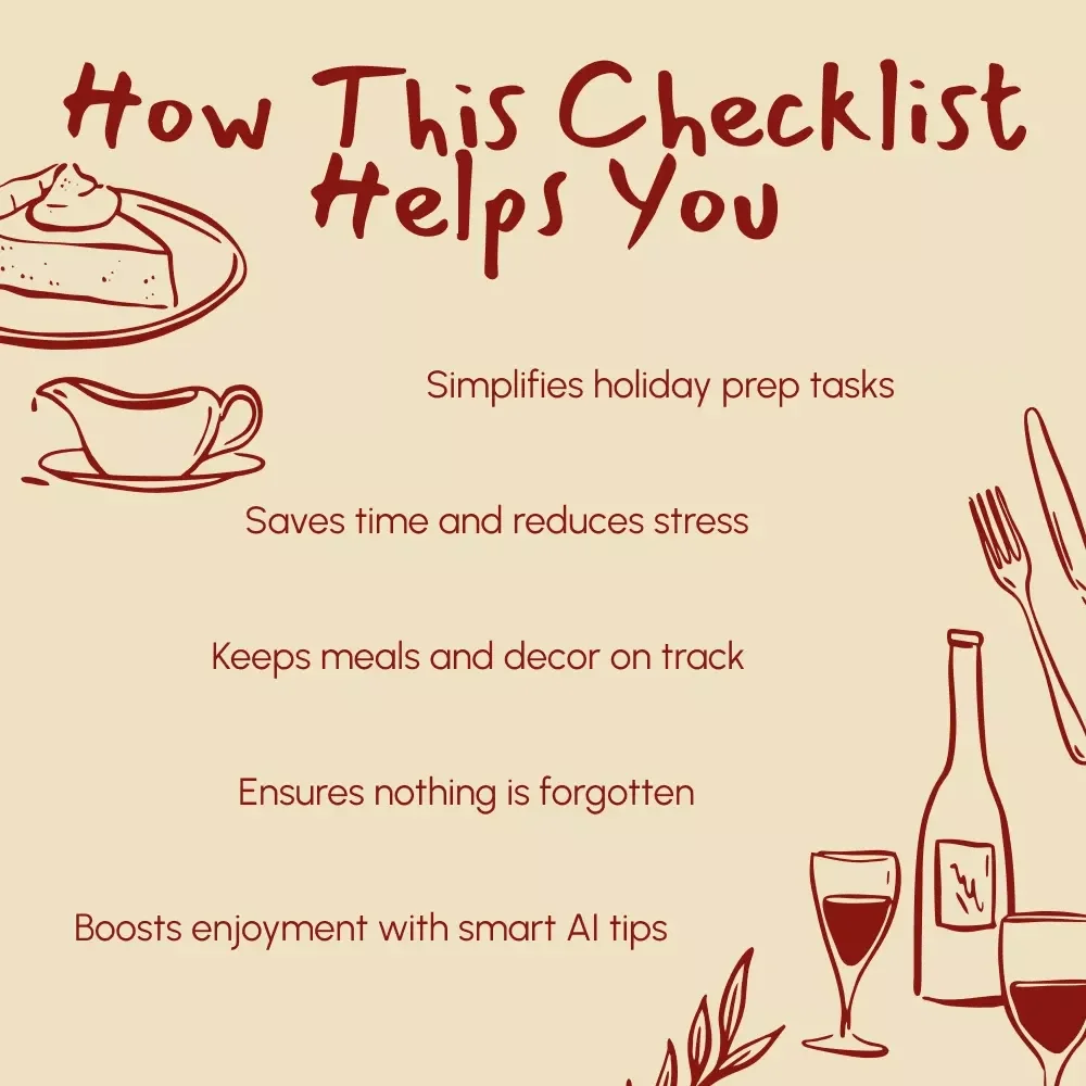 Ultimate Printable Thanksgiving Checklist | Stress-Free Holiday Planning Guide | Instant Digital Download