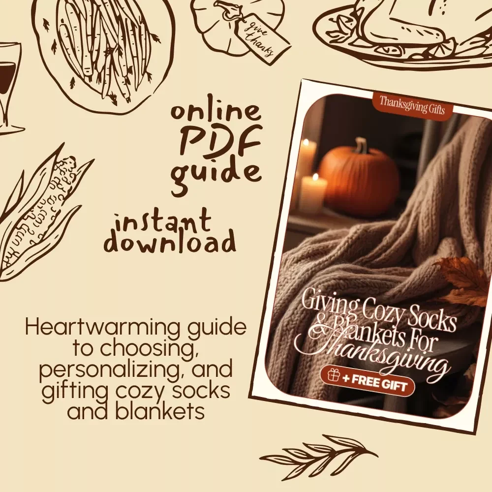 Giving Cozy Socks & Blankets for Thanksgiving | Digital Guide for Meaningful Holiday Gifting | Cozy Socks or Blankets as Thanksgiving Gifts eBook