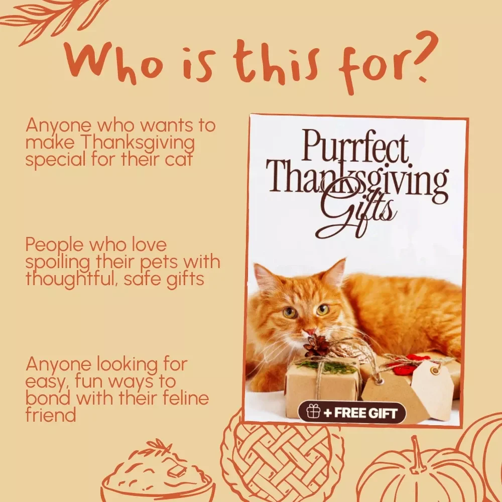 Purrfect Thanksgiving Gifts | Cat Lover Digital Guide | Cat Treats, Toys & AI Gift Planning Prompts for Pet Owners | Printable eBook & Checklist for Thanksgiving