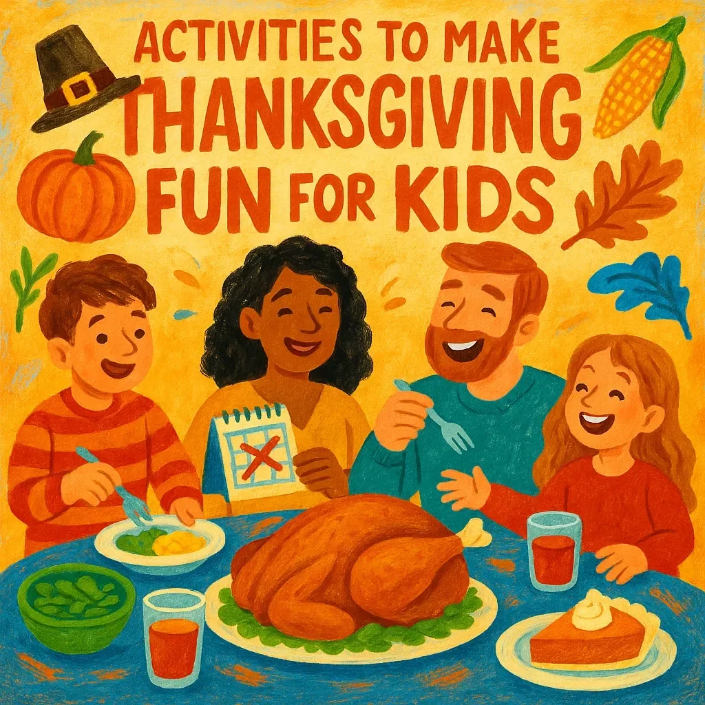 Activities to Make Thanksgiving Fun for Kids | Kids’ Activities During Thanksgiving | Printable eBook Guide for Family Fun, Crafts, Games & Gratitude Ideas