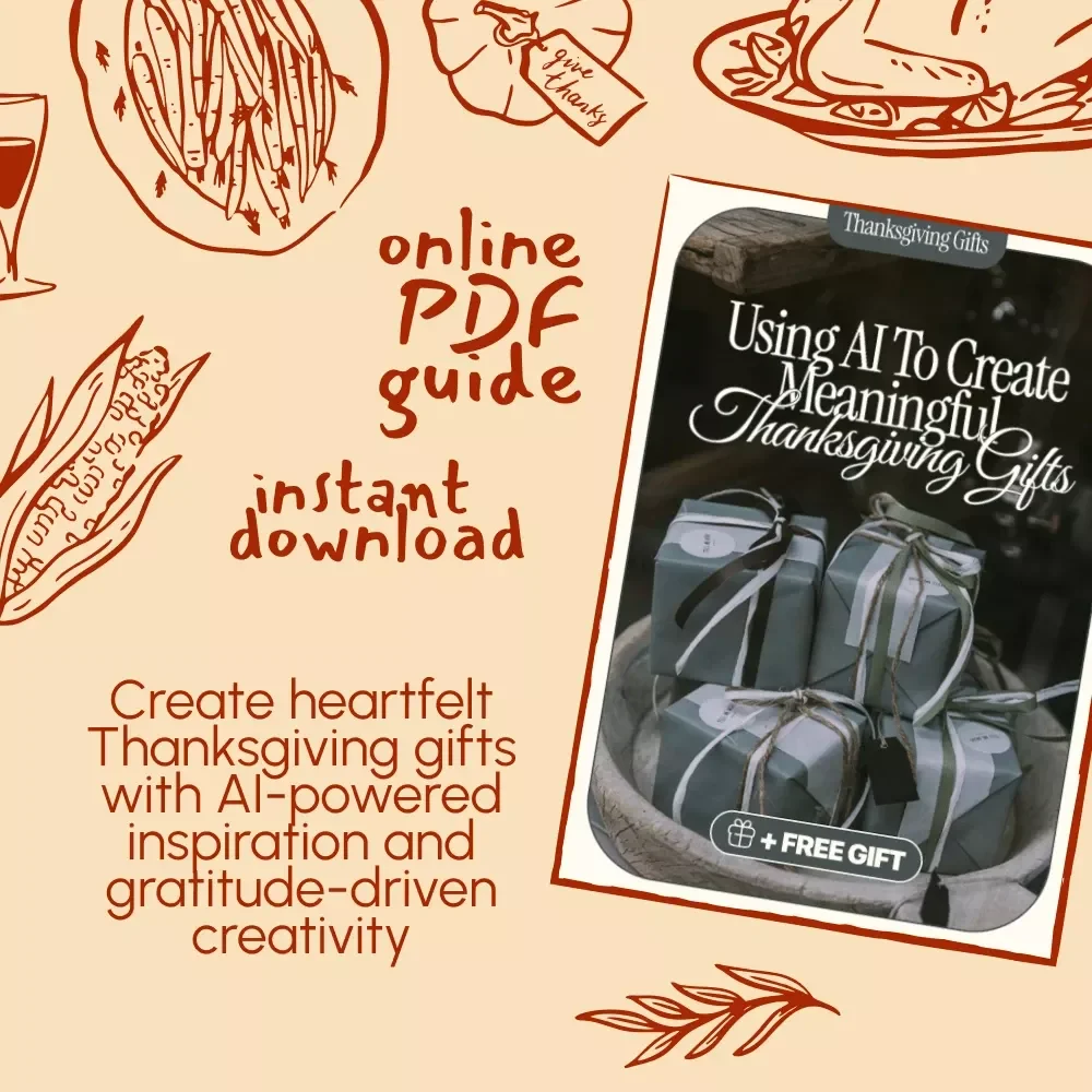 Using AI to Create Meaningful Thanksgiving Gifts | Digital Guide on How to Use AI to Make Gratitude-Themed Gifts | eBook for Personalized Gift Ideas & Creative Inspiration