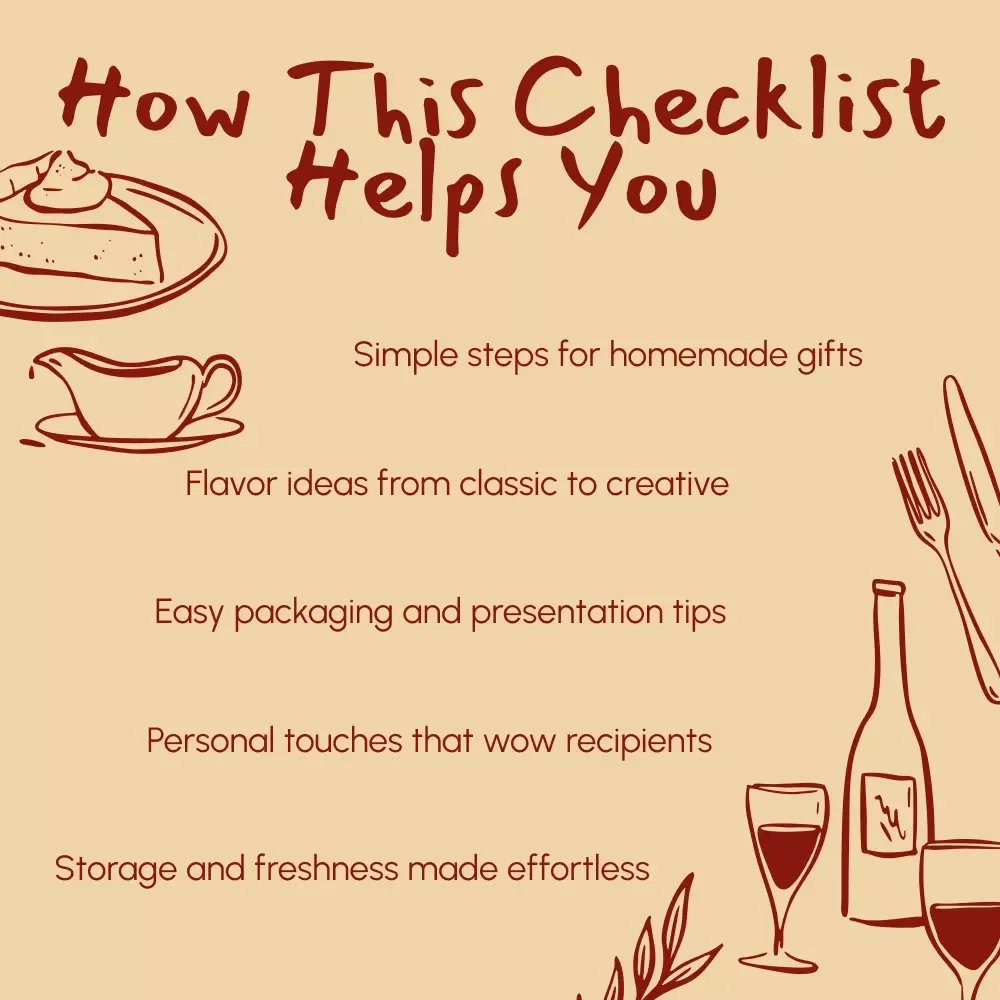 Thanksgiving Jams & Sauces Gift Checklist | Printable Holiday Gift Guide for Homemade & Artisanal Jams and Sauces | Thanksgiving Gifts Ideas