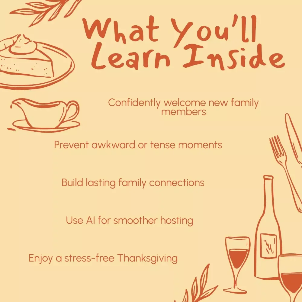 Mastering Introductions for a Smooth Thanksgiving | Digital Guide for Confident Family Connections, Conversation Starters & Hosting Success