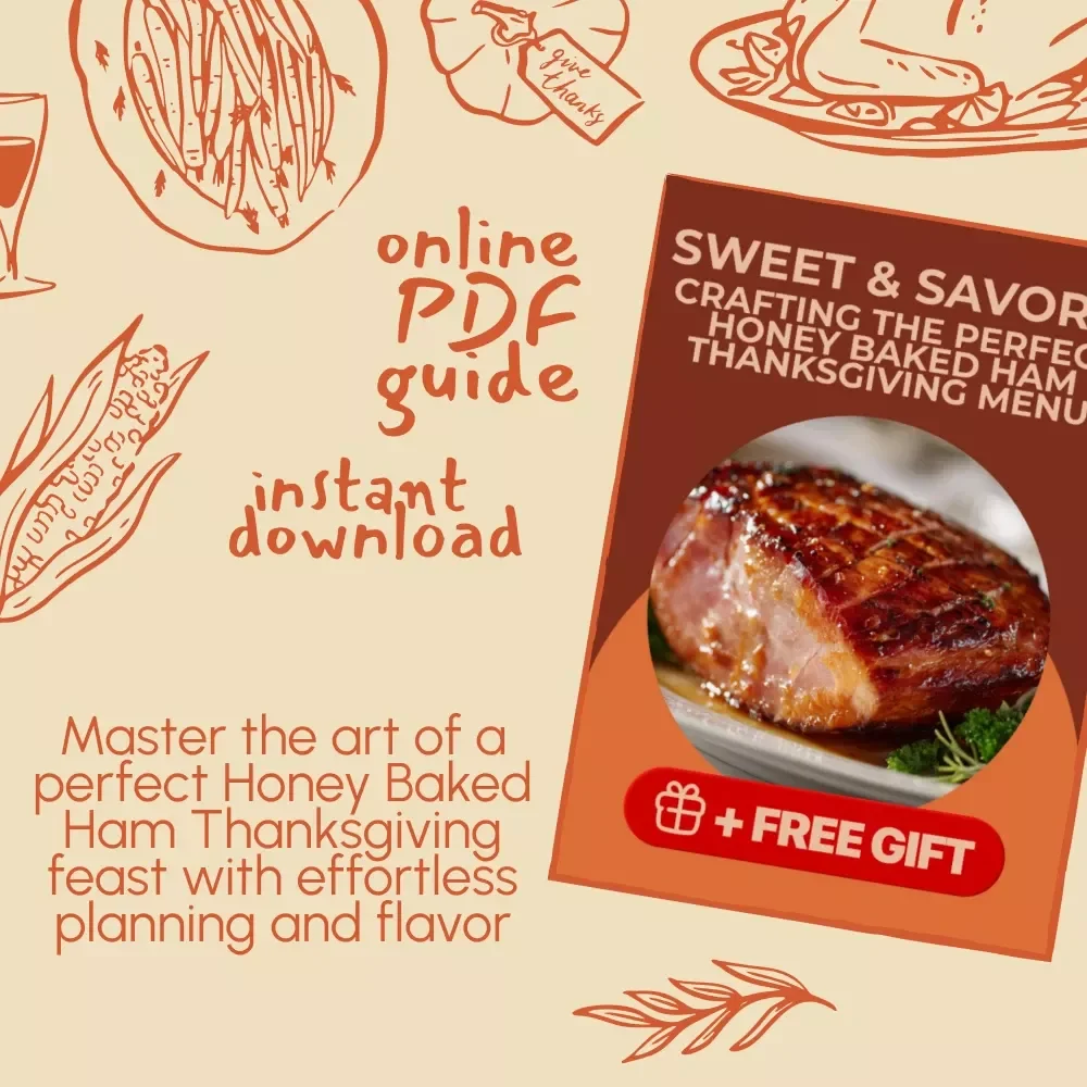 Sweet & Savory: Crafting the Perfect Honey Baked Ham Thanksgiving Menu | Holiday eBook | Digital Download | Thanksgiving Dinner Guide | Festive Recipe Planner | Printable Hosting Checklist