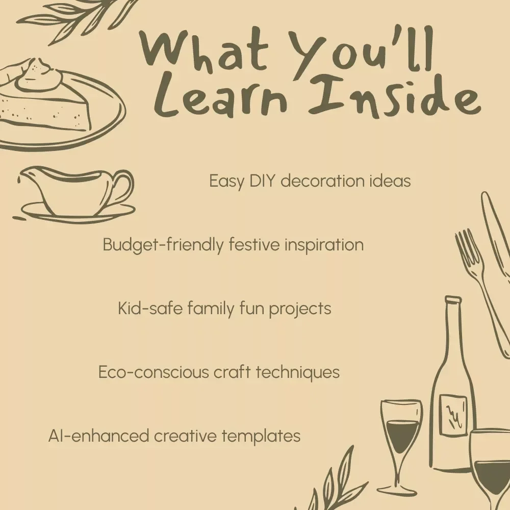 Fold, Cut, Celebrate: Creative Paper Crafts for a Memorable Thanksgiving Dinner | DIY Thanksgiving eBook | Festive Paper Craft Projects for All Ages | Printable Guide for paper crafts for thanksgiving dinner