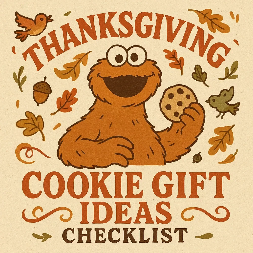 Thanksgiving Cookie Gift Ideas Checklist | Printable Baking Gift Planner | DIY Cookie Gift Inspiration for Friends & Family | Digital Download