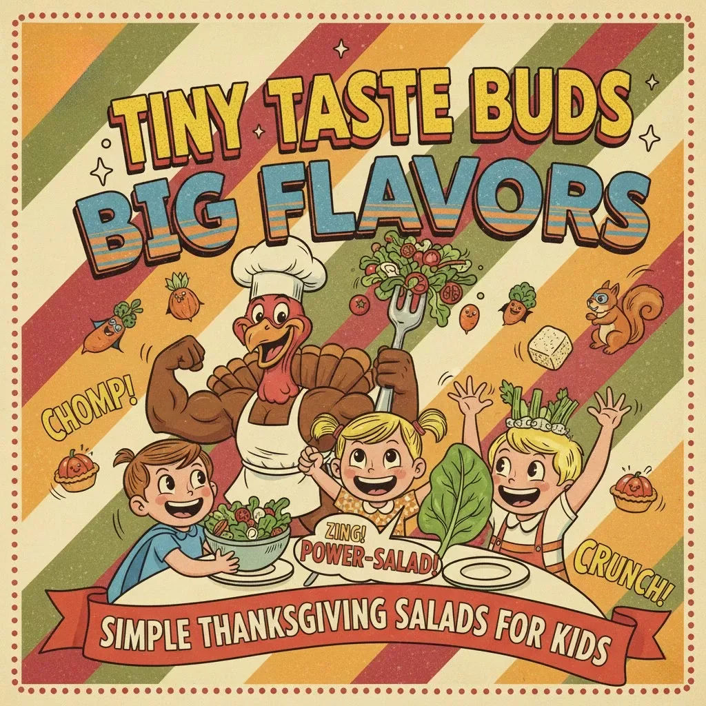 Tiny Taste Buds, Big Flavors: Simple Thanksgiving Salads for Kids | Fun & Healthy Holiday Recipe Guide for Families, Printable eBook Download