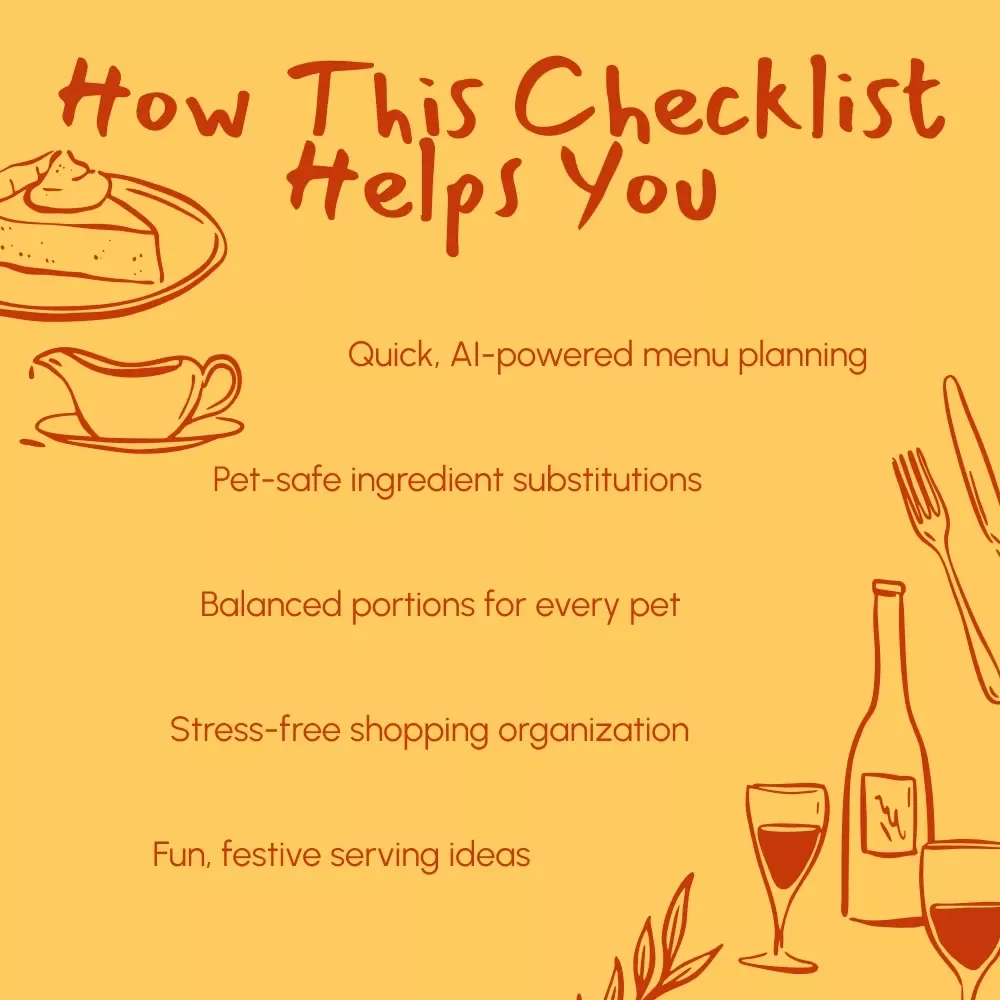 Pet-Friendly Feast Planner | AI-Powered Checklist for a Pet-Safe Thanksgiving Menu | How to Use AI to Plan a Pet-Safe Thanksgiving Menu | Digital Download Guide for Pet Owners