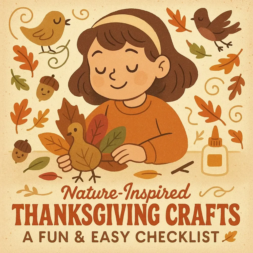 Nature-Inspired Thanksgiving Crafts: A Fun & Easy Checklist 🍂 | Thanksgiving Craft Ideas Using Natural Materials | Family Fall DIY Projects