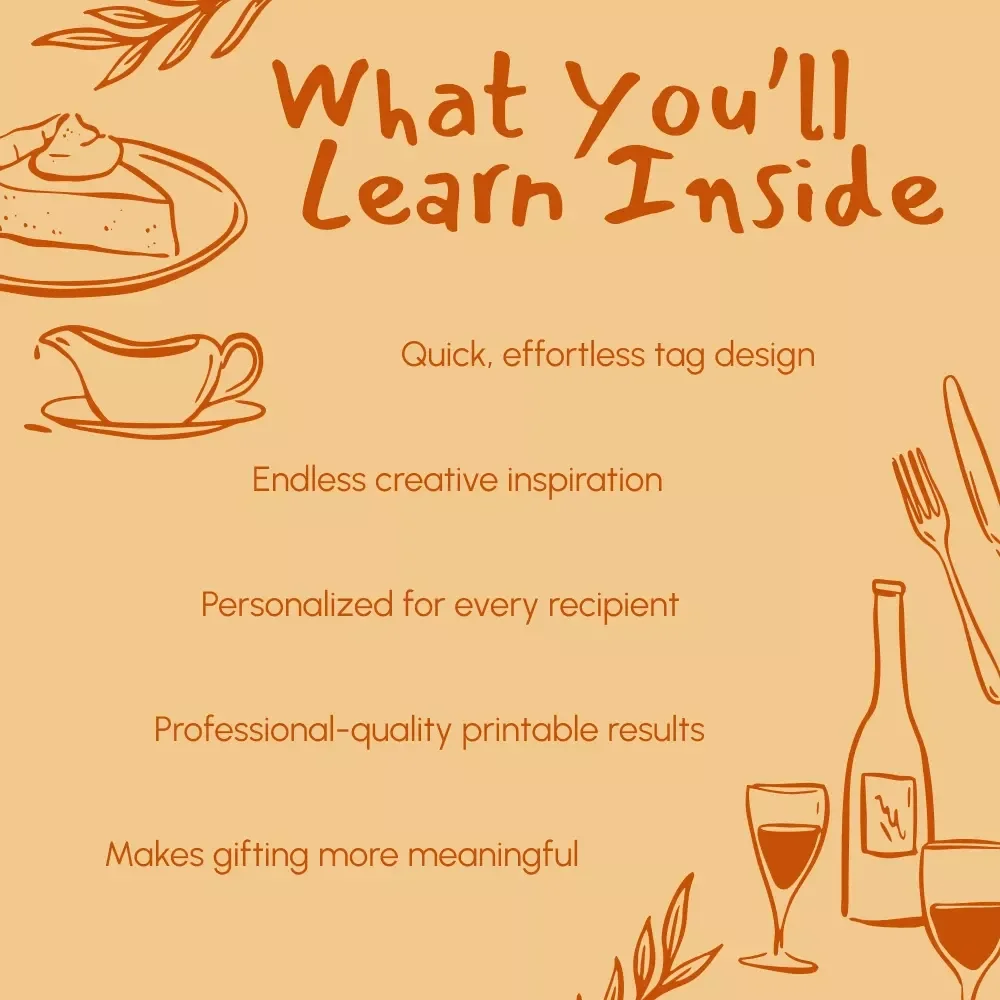 AI Tips for Printable Thanksgiving Gift Tags | Creative Holiday Design Guide for DIY Printable Gift Tags | Learn How to Use AI for Unique, Personalized Thanksgiving Tags