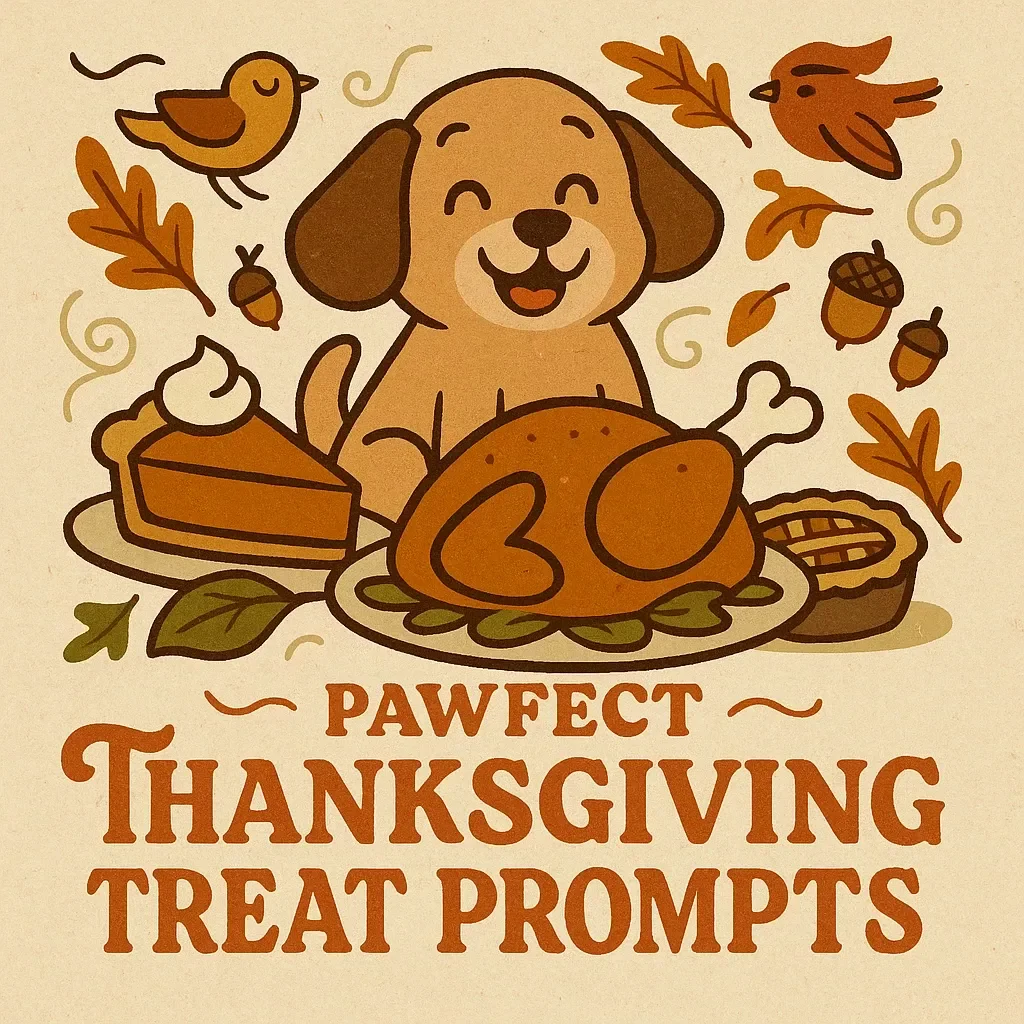 Pawfect Thanksgiving Treat Prompts | Printable Pet Treat Checklist | ai prompts for pet thanksgiving treat ideas | DIY Holiday Pet Recipes & Creative Pet Snack Planner