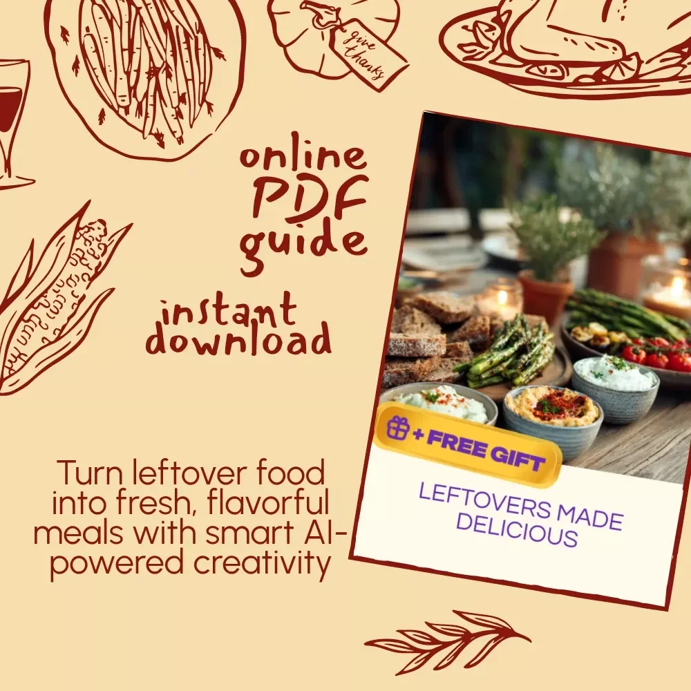 Leftovers Made Delicious | Digital Guide on How to Get AI to Suggest Healthy Leftover Recipes | Smart Cooking with ChatGPT Prompts, Tips & Tools
