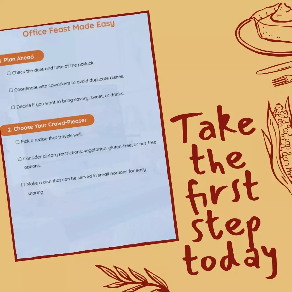 Office Feast Made Easy | Thanksgiving Potluck Guide | Digital Download | Office Party Planner | Holiday Recipe Checklist | Festive Food Prep Tips | Printable eBook for Easy Team Potlucks