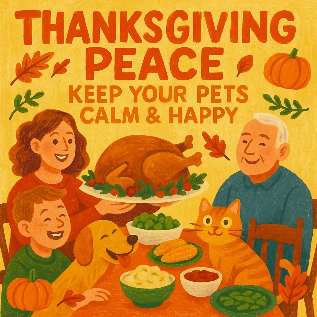 Thanksgiving Peace: Keep Your Pets Calm & Happy | eBook Guide for Pet Owners | Holiday Pet Anxiety Tips | Digital Download