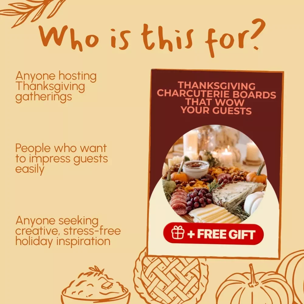 Thanksgiving Charcuterie Boards That Wow Your Guests | Digital Ebook for Thanksgiving Charcuterie Board Ideas, Festive Hosting & Holiday Inspiration