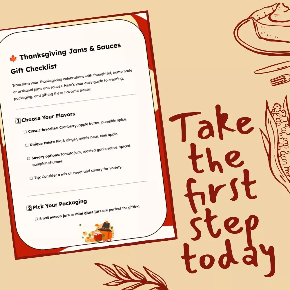 Thanksgiving Jams & Sauces Gift Checklist | Printable Holiday Gift Guide for Homemade & Artisanal Jams and Sauces | Thanksgiving Gifts Ideas