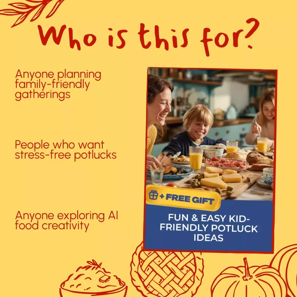 Fun & Easy Kid-Friendly Potluck Ideas | Printable Digital Guide for Parents, Teachers & Busy Hosts | How to Ask AI for Kid-Friendly Potluck Ideas eBook & Checklist