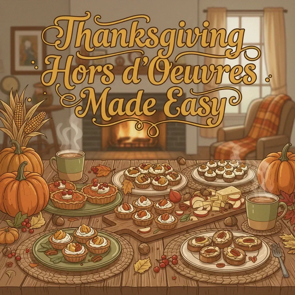 Thanksgiving Hors d’Oeuvres Made Easy | Holiday Appetizer Recipes & Hosting Guide | Printable Digital Download for Thanksgiving Party, Entertaining, and Family Gatherings
