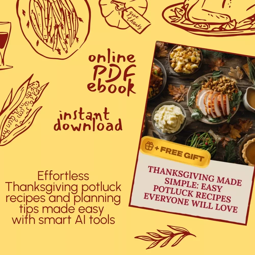 Thanksgiving Made Simple: Easy Potluck Recipes Everyone Will Love | Stress-Free Holiday eBook for Effortless Hosting, Delicious Dishes & Organized Planning