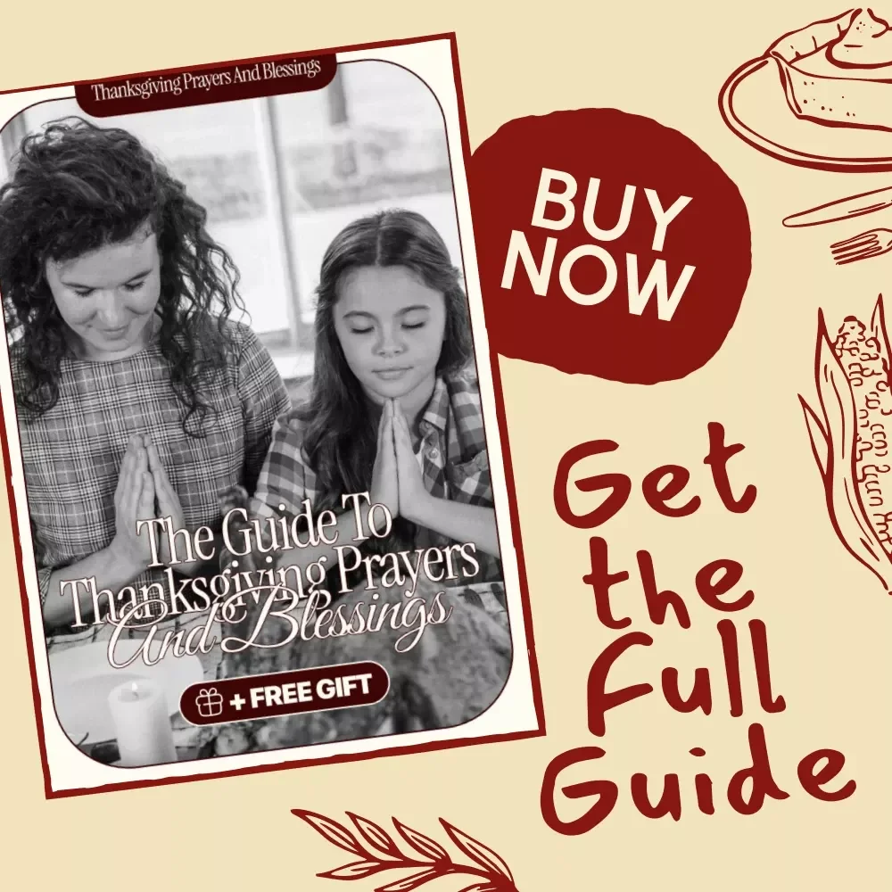 The Guide to Thanksgiving Prayers and Blessings | Printable Gratitude eBook | Digital Download of Thanksgiving Blessings, Family Prayer Guide & Gratitude Journal Prompts