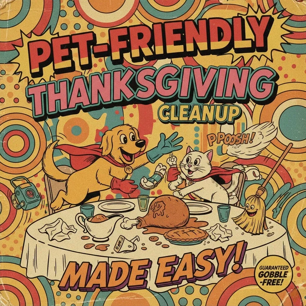 Pet-Friendly Thanksgiving Cleanup Made Easy | Printable Checklist | pet-friendly thanksgiving cleanup tips for a Stress-Free Holiday Home