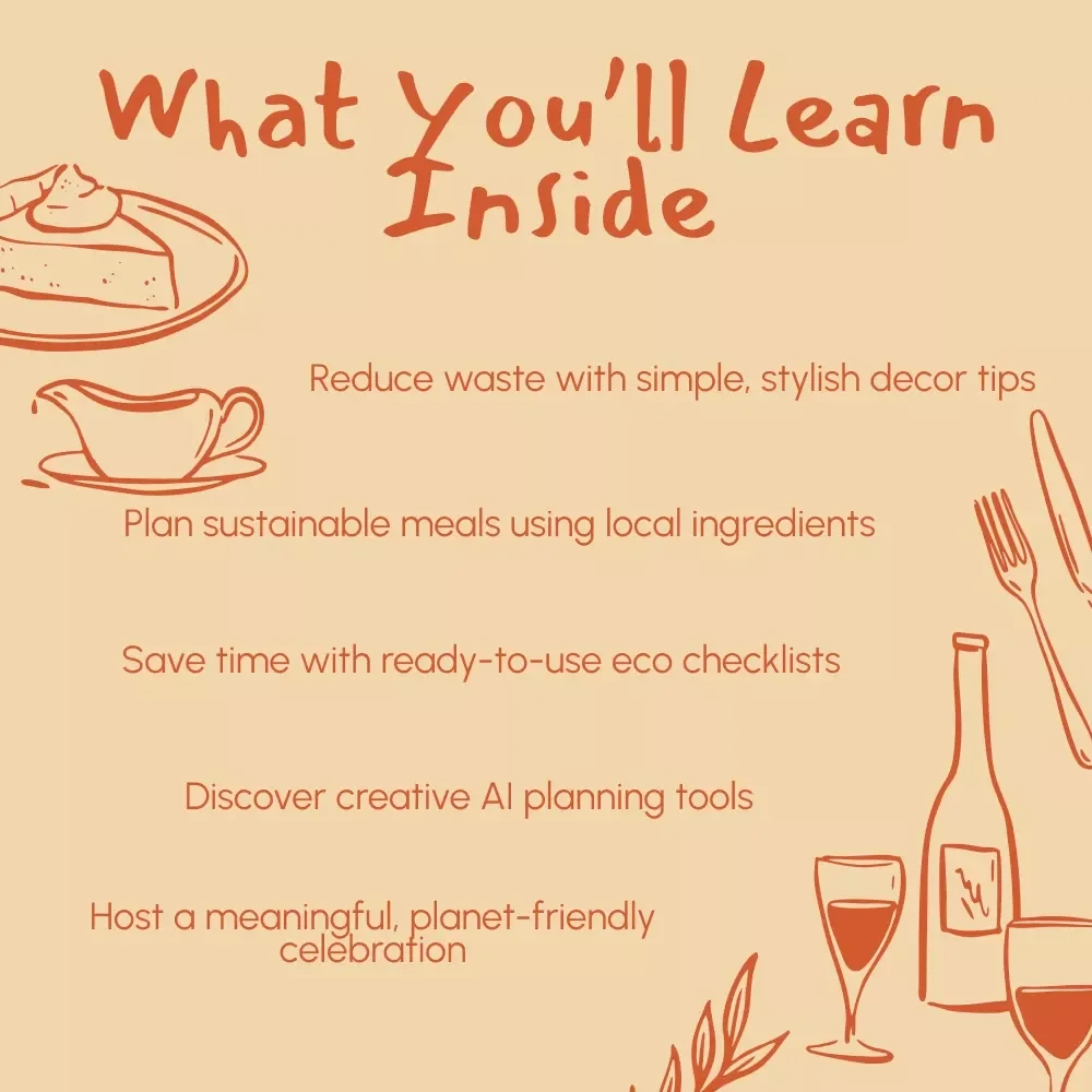 Sustainable Thanksgiving Table Ideas | Eco-Friendly Holiday Decor Guide | Zero Waste, Green Hosting & Digital Download for Conscious Entertaining