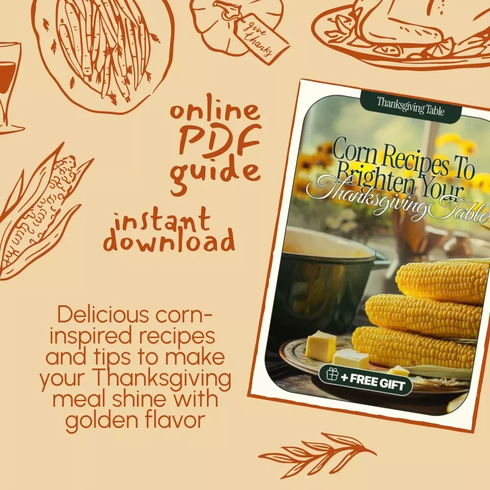 Corn Recipes to Brighten Your Thanksgiving Table | Harvest-Inspired Guide for Delicious Corn Dishes, Sides & Desserts | Digital Download for Home Cooks & Holiday Hosts | Perfect Corn Recipes for Thanksgiving