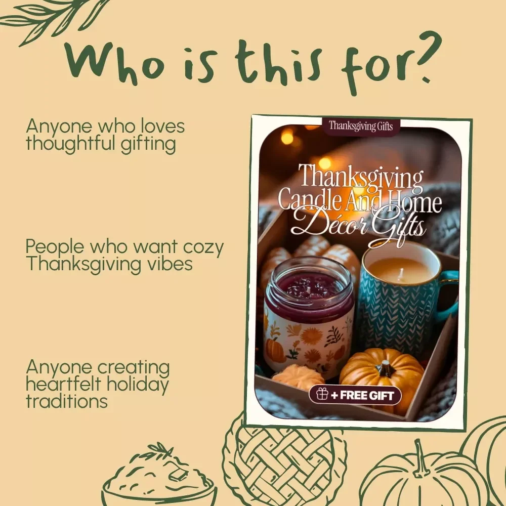 Thanksgiving Candle and Home Décor Gifts | Digital Guide for Candles and Home Decor Thanksgiving Gifts | Cozy Autumn Gifting Inspiration eBook