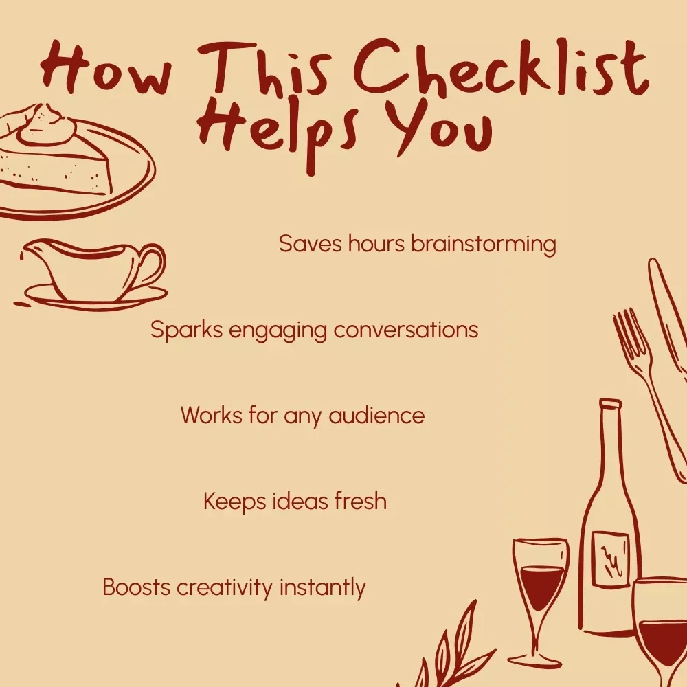 AI Topic Wizard: Pick Ideas Everyone Will Love – Digital Checklist for Using AI to Suggest Topics Everyone Can Enjoy, Conversation Starters & Brainstorming Guide