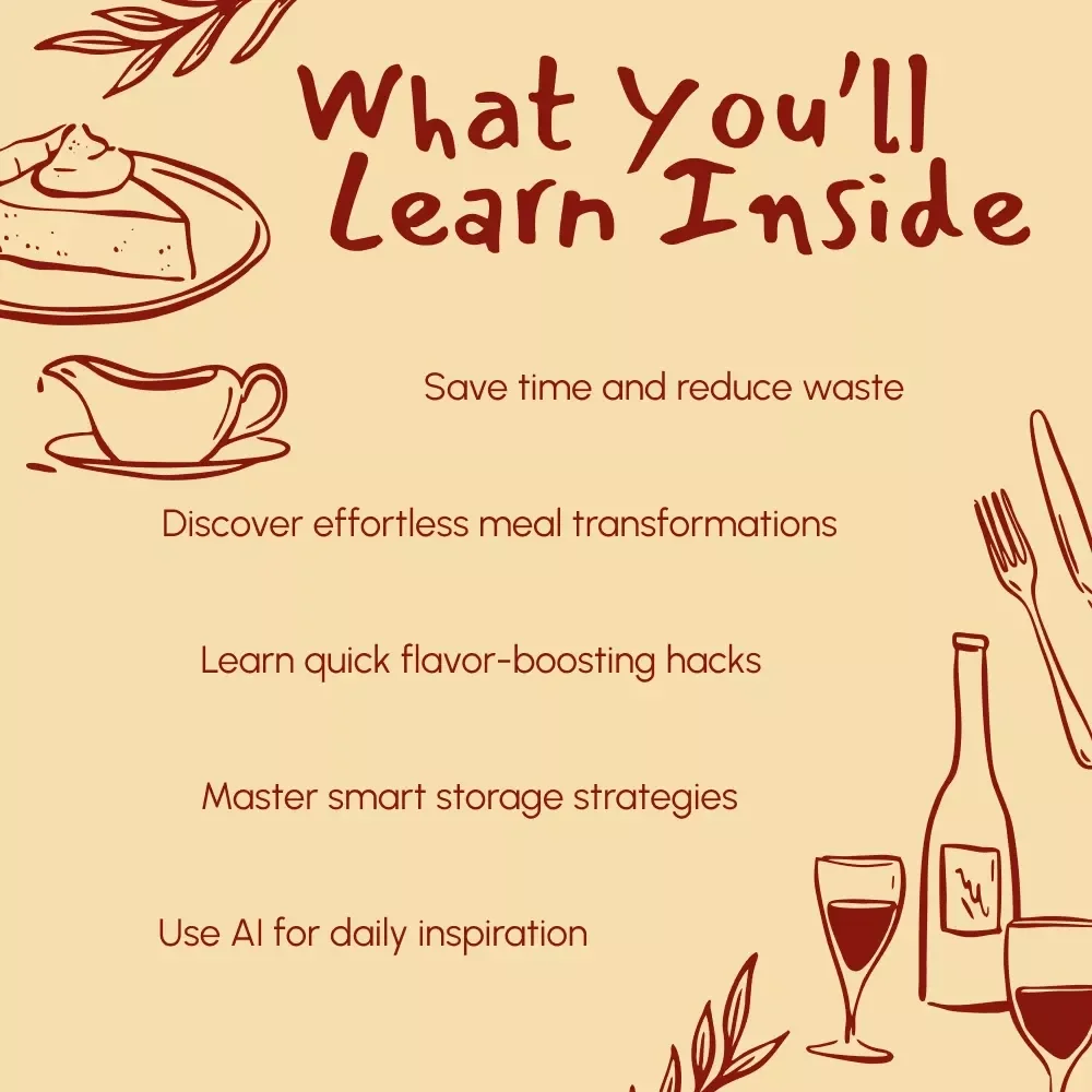 Leftovers Made Delicious | Digital Guide on How to Get AI to Suggest Healthy Leftover Recipes | Smart Cooking with ChatGPT Prompts, Tips & Tools