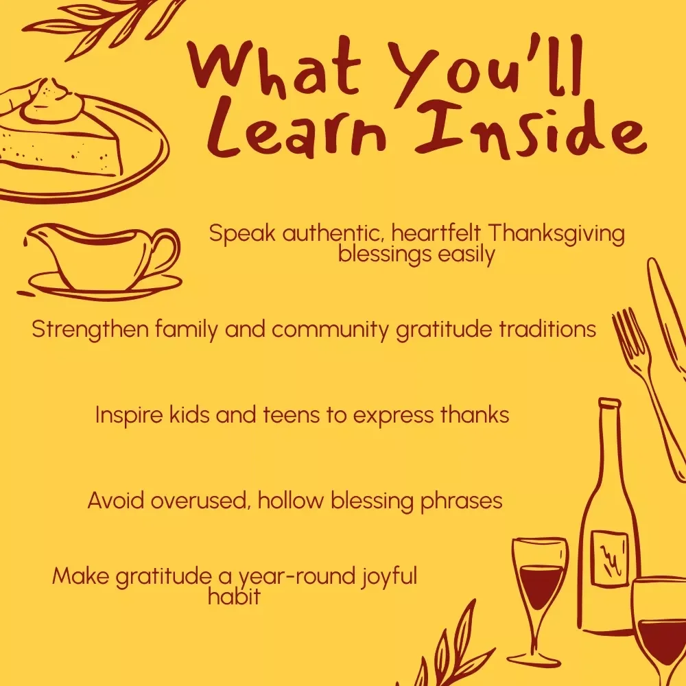 Sharing Thanksgiving Blessings That Truly Matter | Meaningful Thanksgiving Guide, Gratitude eBook, Family Blessing Checklist, Holiday Reflection Digital Download