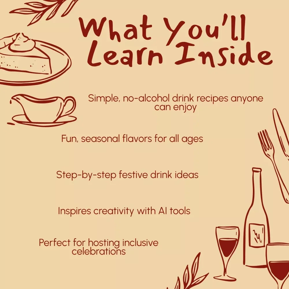 Thanksgiving Mocktail Recipes | Festive Non-Alcoholic Drinks eBook | Holiday Drink Ideas | Family-Friendly Fall Beverages | Cozy Autumn Party Drinks | Digital Download Guide