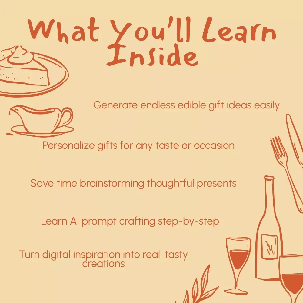 How to Ask AI for Creative Edible Gift Ideas | Digital Download Guide for Unique, Personalized Food Gifts, DIY Inspiration, and AI-Powered Creativity | Perfect eBook for Food Lovers and Gift Makers