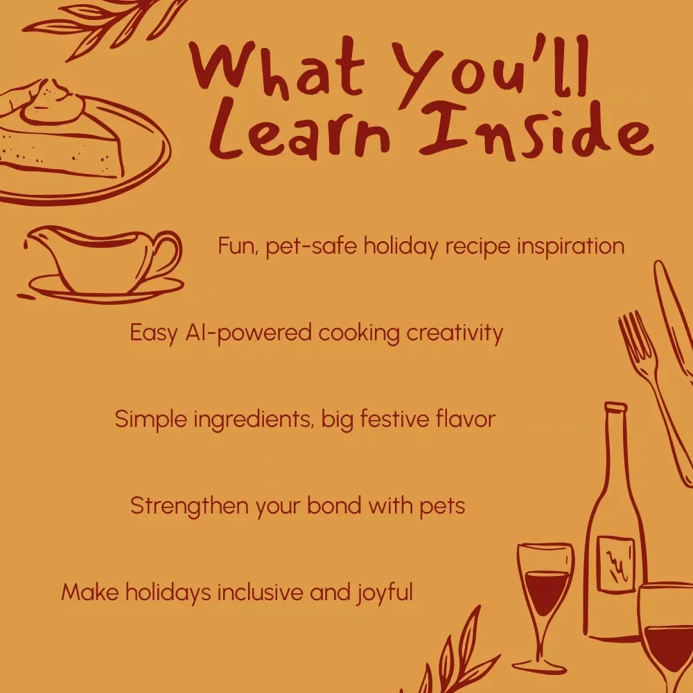 Thanksgiving Recipes Your Pets Will Love | Pet-Friendly Holiday eBook for Dogs & Cats | AI-Generated Pet Treat Ideas | Digital Download Guide for Homemade Thanksgiving Pet Meals