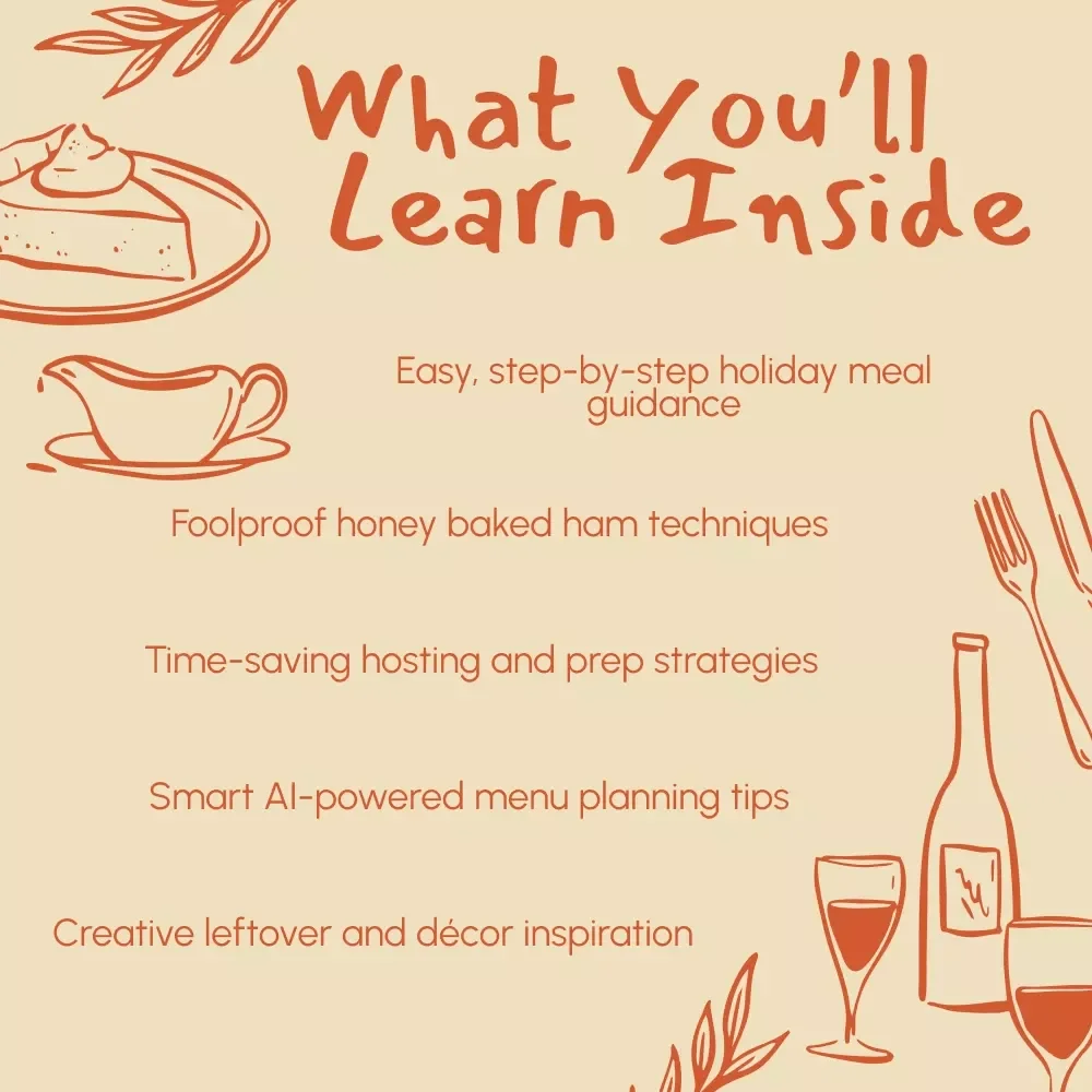 Sweet & Savory: Crafting the Perfect Honey Baked Ham Thanksgiving Menu | Holiday eBook | Digital Download | Thanksgiving Dinner Guide | Festive Recipe Planner | Printable Hosting Checklist