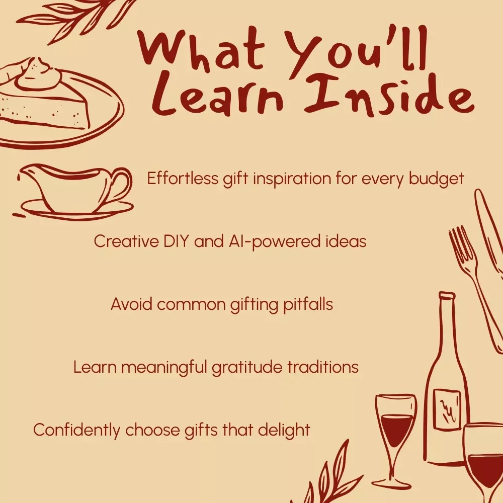 Grateful Giving: Easy Thanksgiving Host Gifts That Truly Shine | Printable Digital Guide for Easy Thanksgiving Gifts for Hosts | Thanksgiving Host Gift Ideas eBook