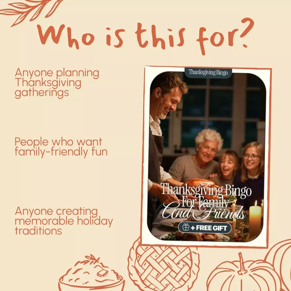 Thanksgiving Bingo for Family and Friends | Printable Holiday Game Guide, Fun Thanksgiving Activity, Family Party eBook, Thanksgiving Bingo Digital Download